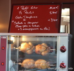 Prices for street food in Paris, Grilled chicken